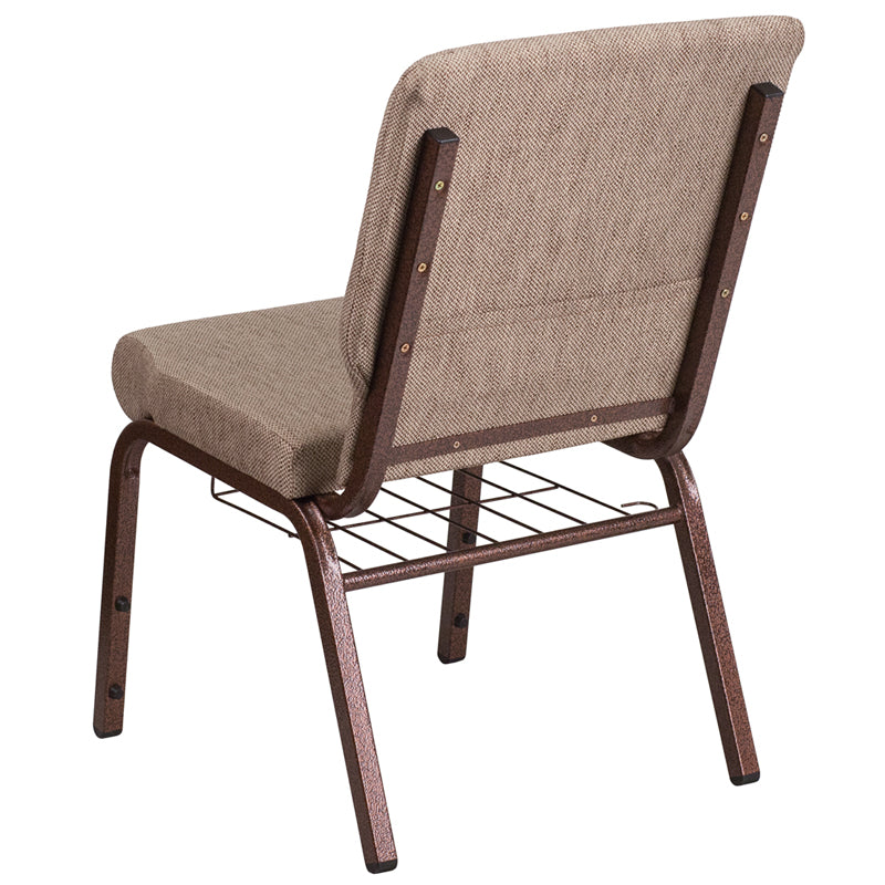 Beige Fabric Church Chair FD-CH02185-CV-BGE1-BAS-GG