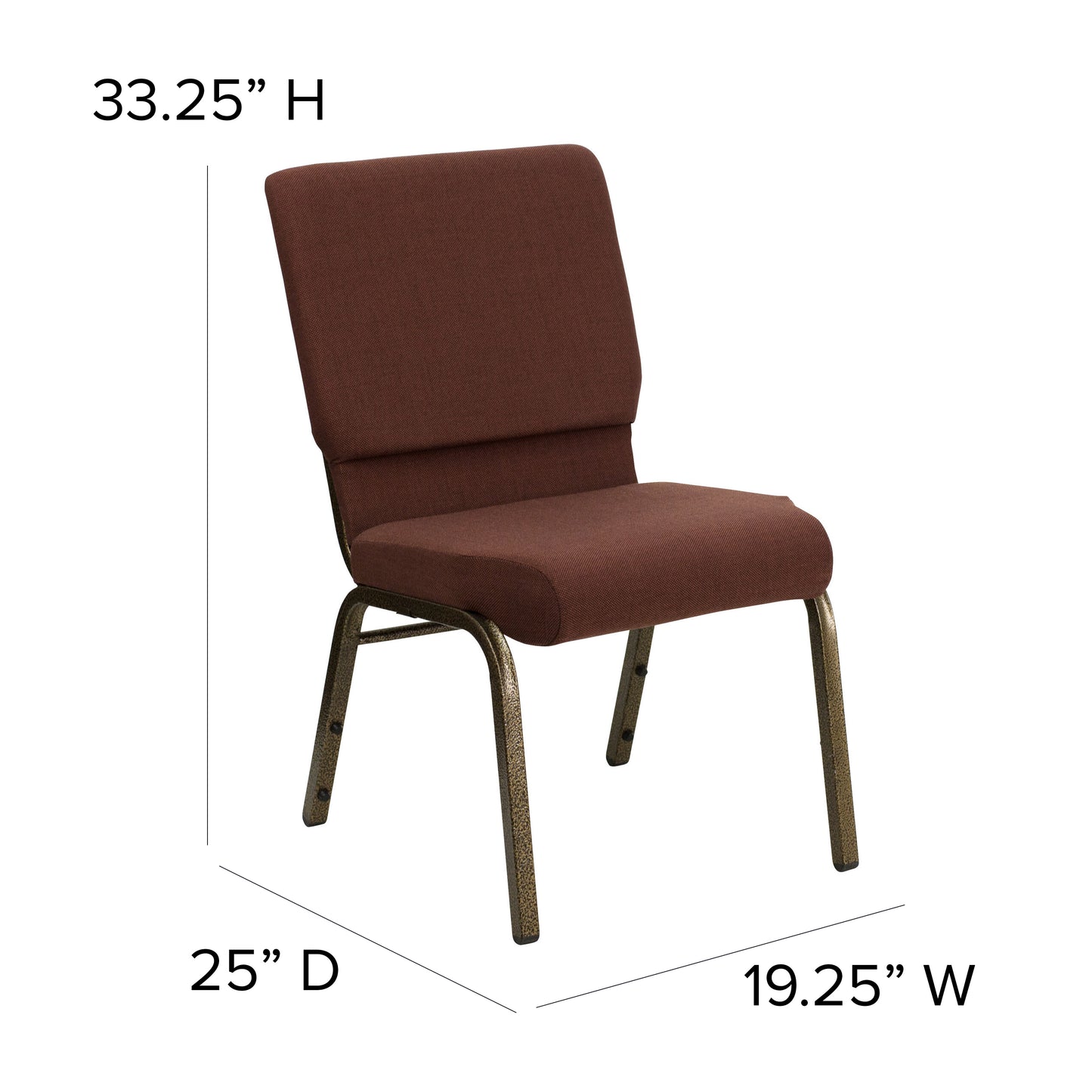 Brown Fabric Church Chair FD-CH02185-GV-10355-GG