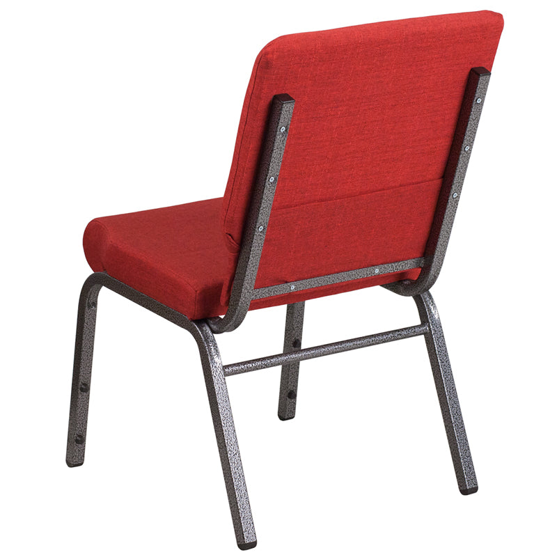 Red Fabric Church Chair FD-CH02185-SV-RED-GG