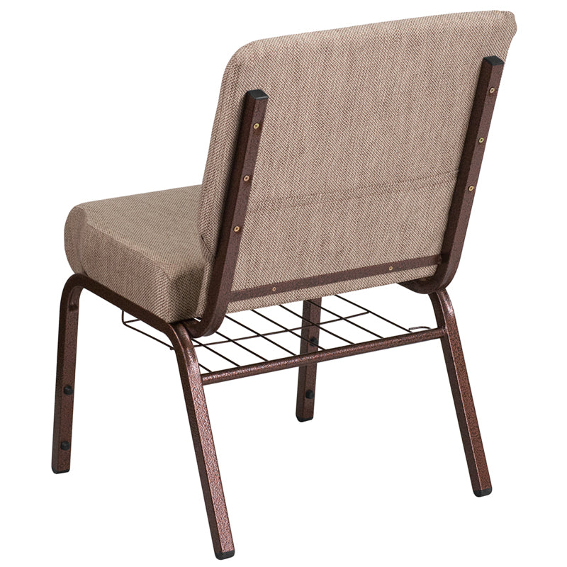 Beige Fabric Church Chair FD-CH0221-4-CV-BGE1-BAS-GG