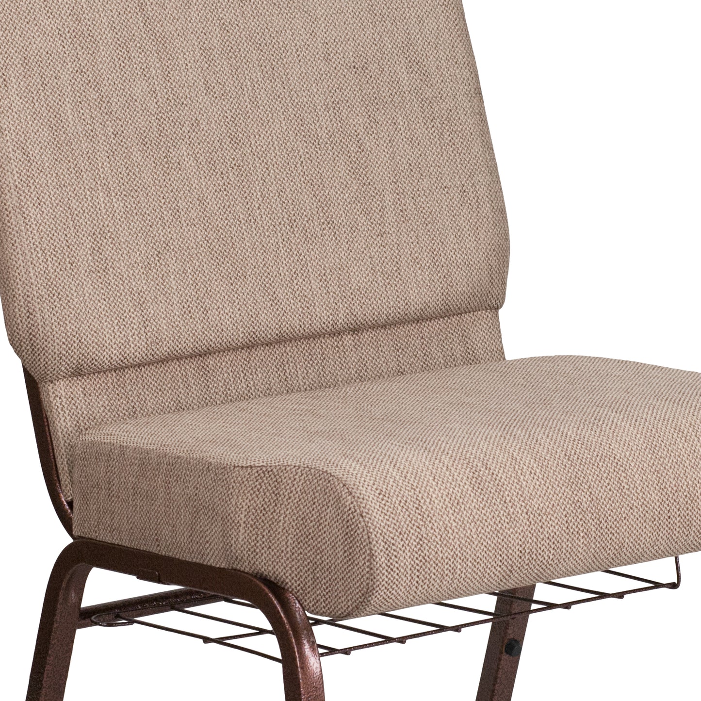 Beige Fabric Church Chair FD-CH0221-4-CV-BGE1-BAS-GG