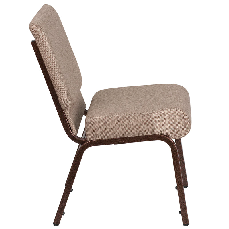 Beige Fabric Church Chair FD-CH0221-4-CV-BGE1-GG