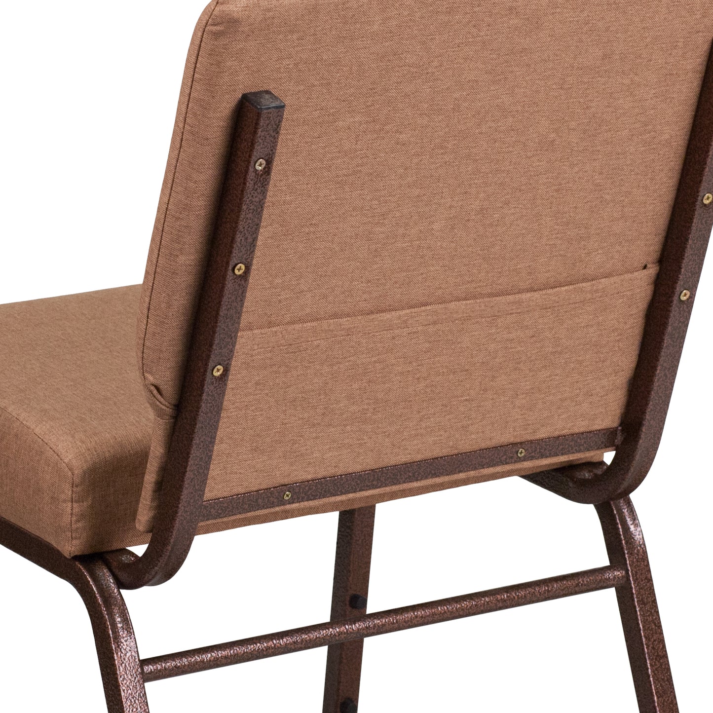 Caramel Fabric Church Chair FD-CH0221-4-CV-BN-GG