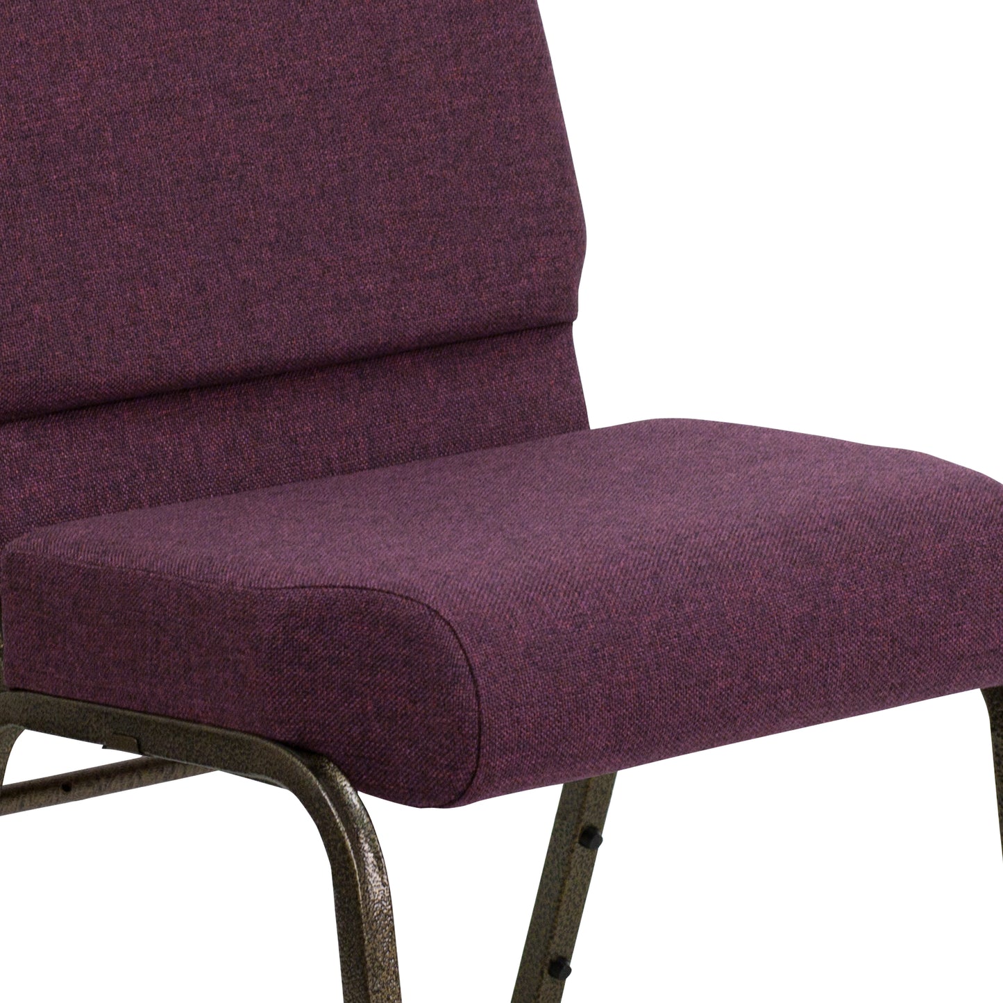 Plum Fabric Church Chair FD-CH0221-4-GV-005-GG