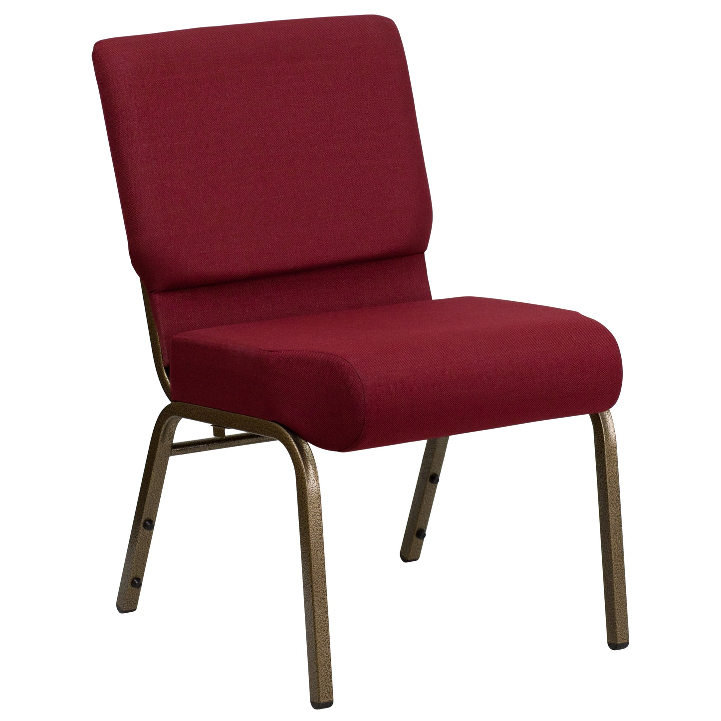 Burgundy Fabric Church Chair FD-CH0221-4-GV-3169-GG