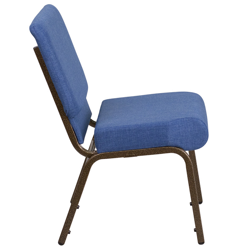 Blue Fabric Church Chair FD-CH0221-4-GV-BLUE-GG