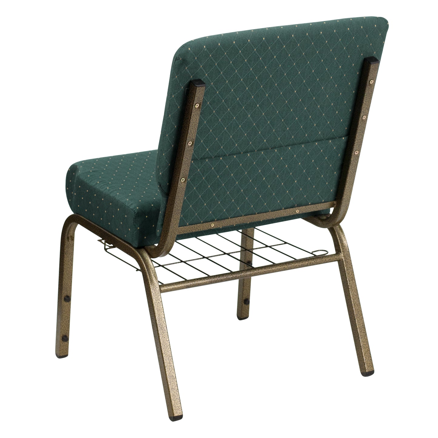 Green Dot Fabric Church Chair FD-CH0221-4-GV-S0808-BAS-GG