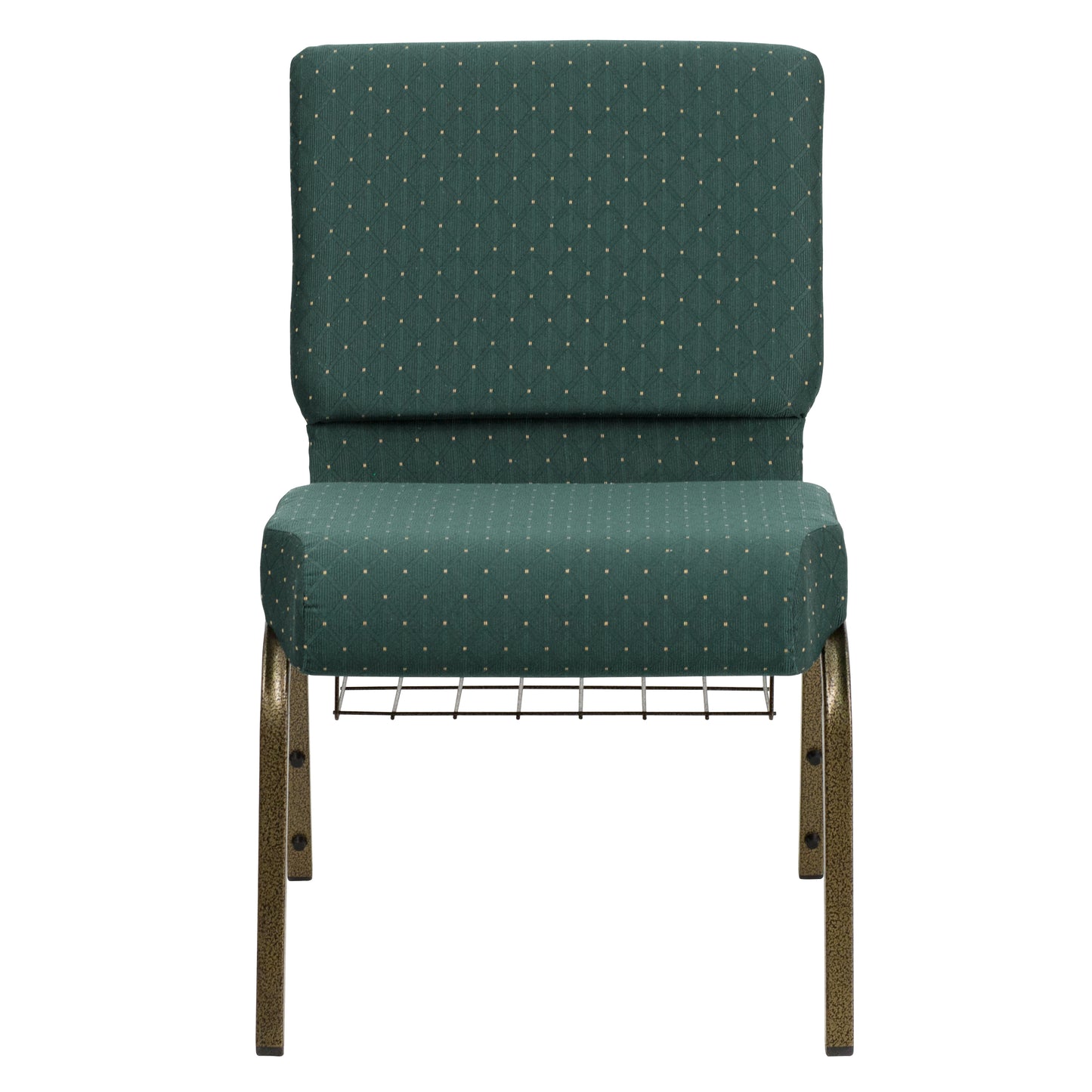 Green Dot Fabric Church Chair FD-CH0221-4-GV-S0808-BAS-GG