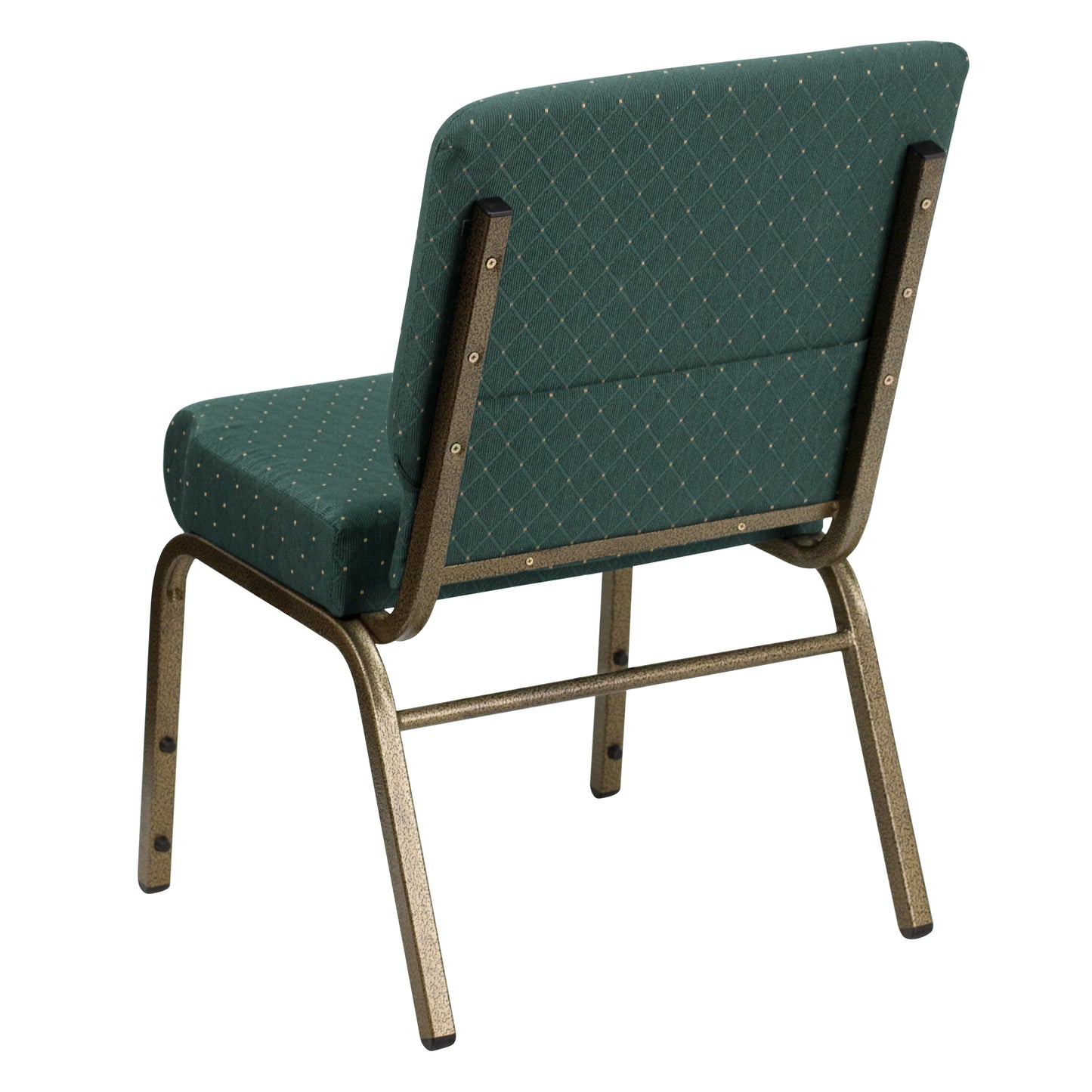 Green Dot Fabric Church Chair FD-CH0221-4-GV-S0808-GG