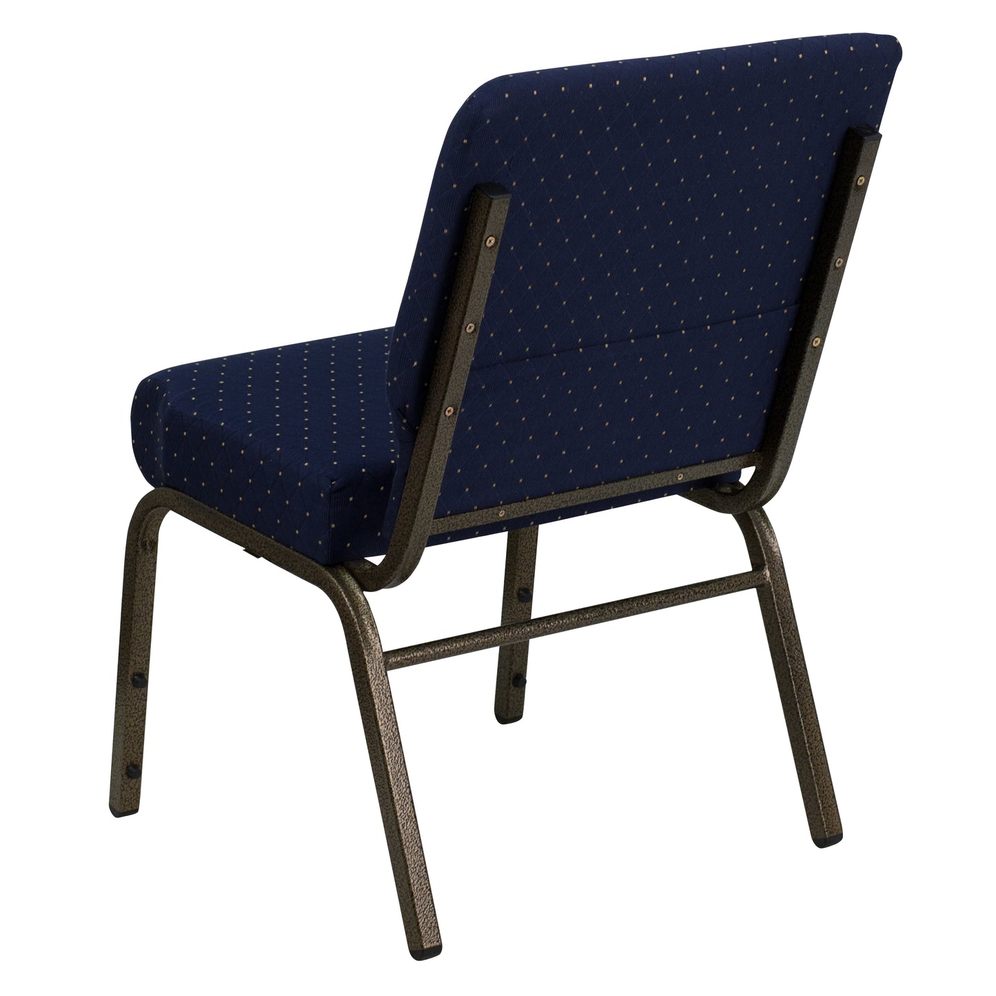 Blue Dot Fabric Church Chair FD-CH0221-4-GV-S0810-GG