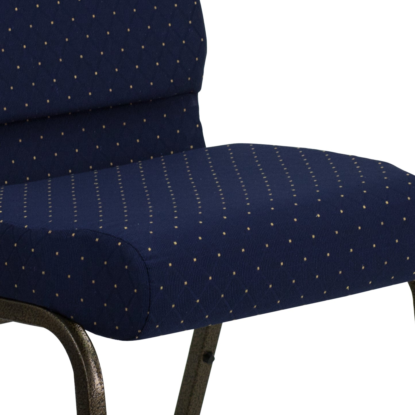 Blue Dot Fabric Church Chair FD-CH0221-4-GV-S0810-GG