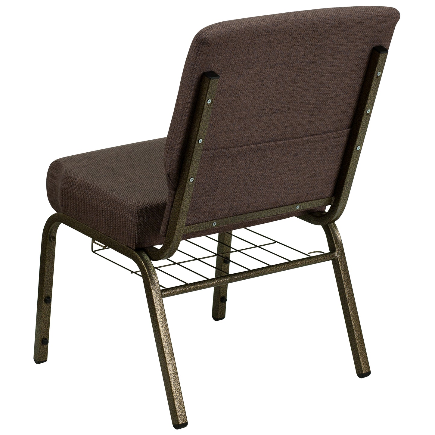 Brown Fabric Church Chair FD-CH0221-4-GV-S0819-BAS-GG