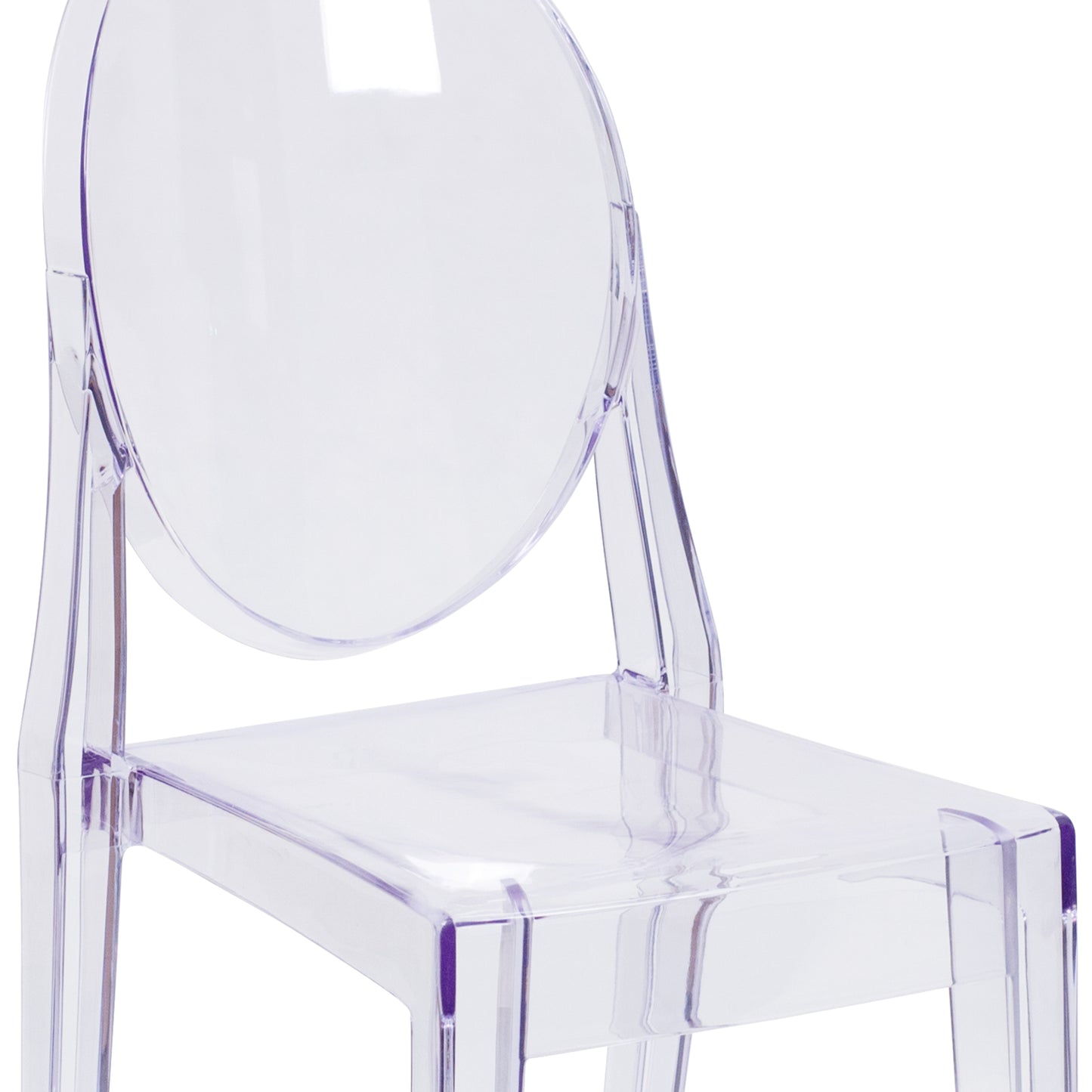 Ghost Stacking Side Chair FH-111-APC-CLR-GG