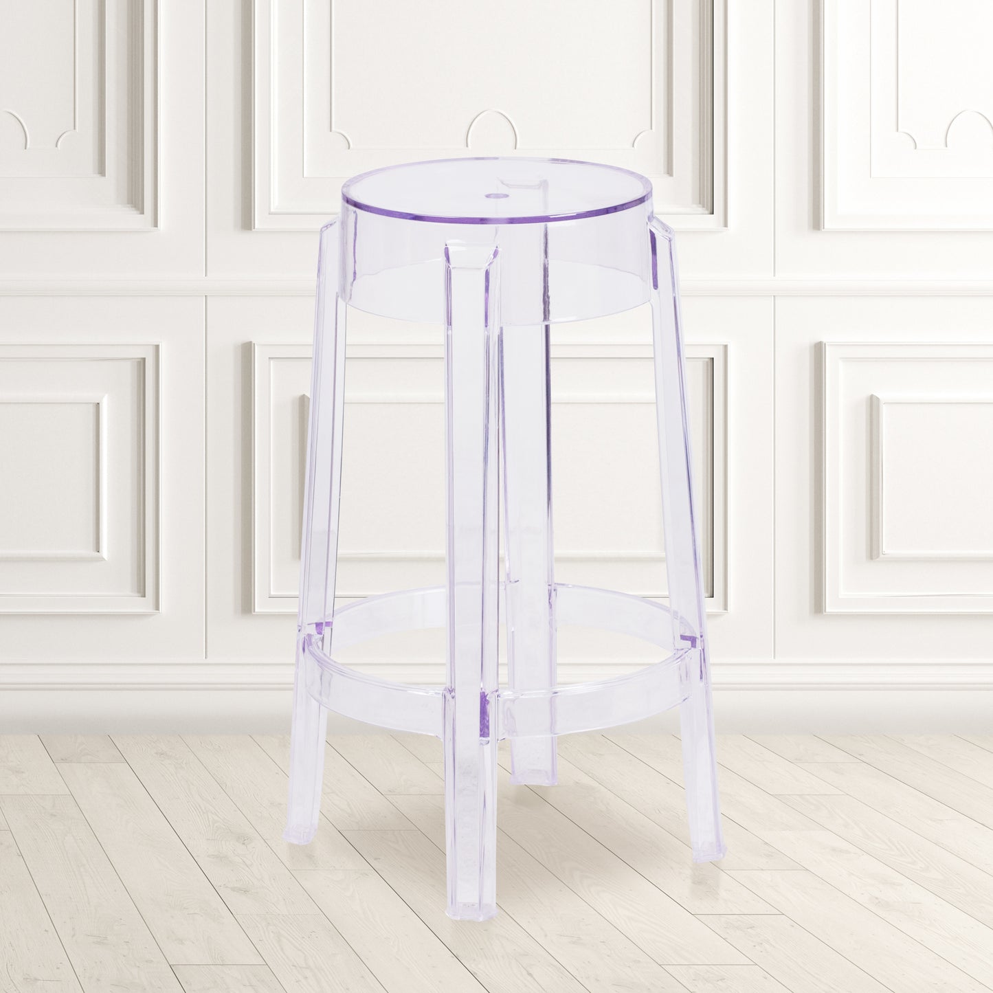 25.75"H Transparent Stool FH-118-APC1-GG