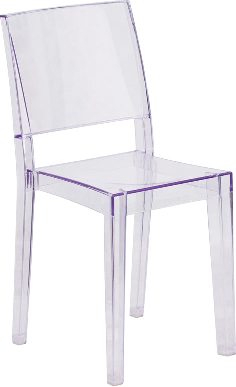 Clear Stacking Side Chair FH-121-APC-GG