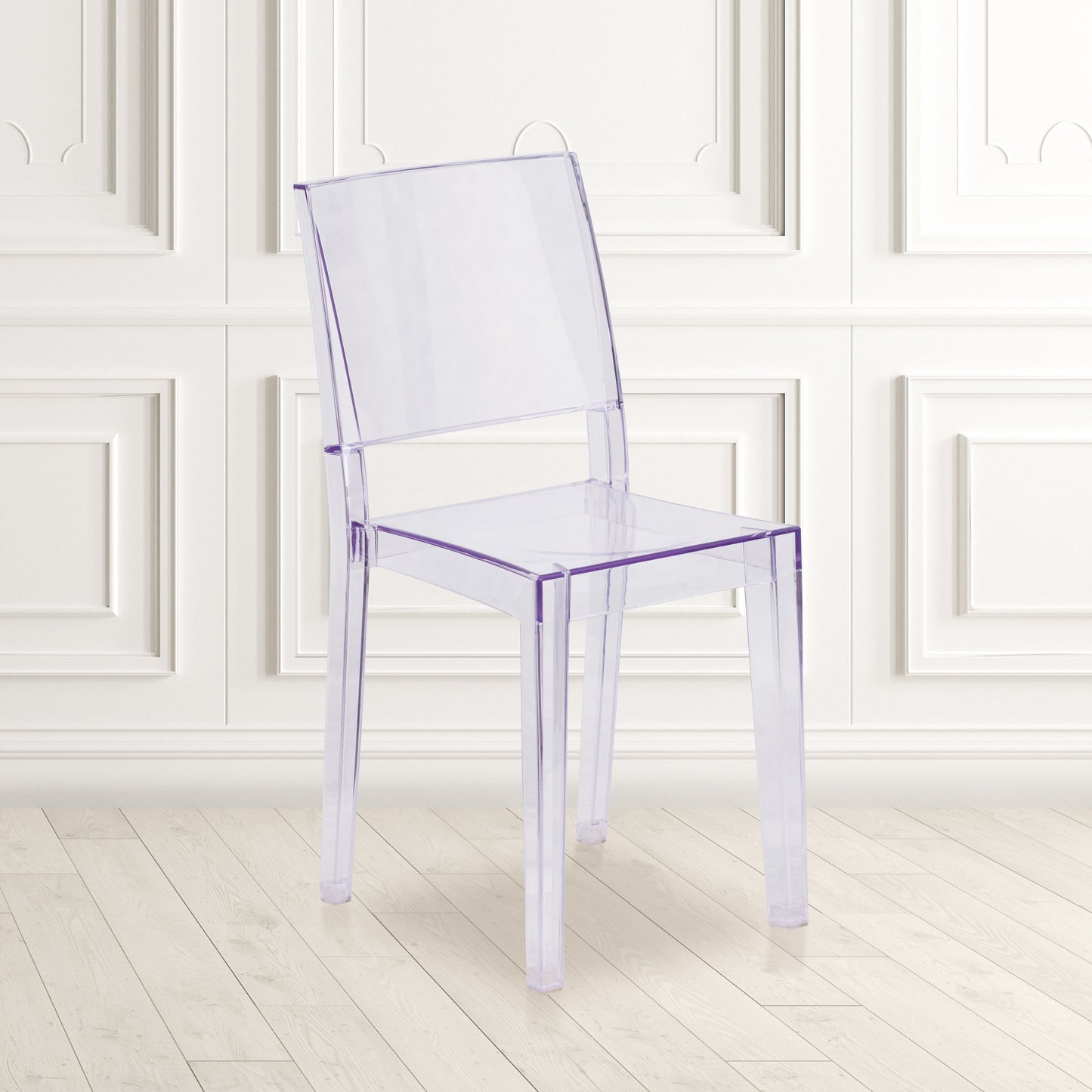 Clear Stacking Side Chair FH-121-APC-GG