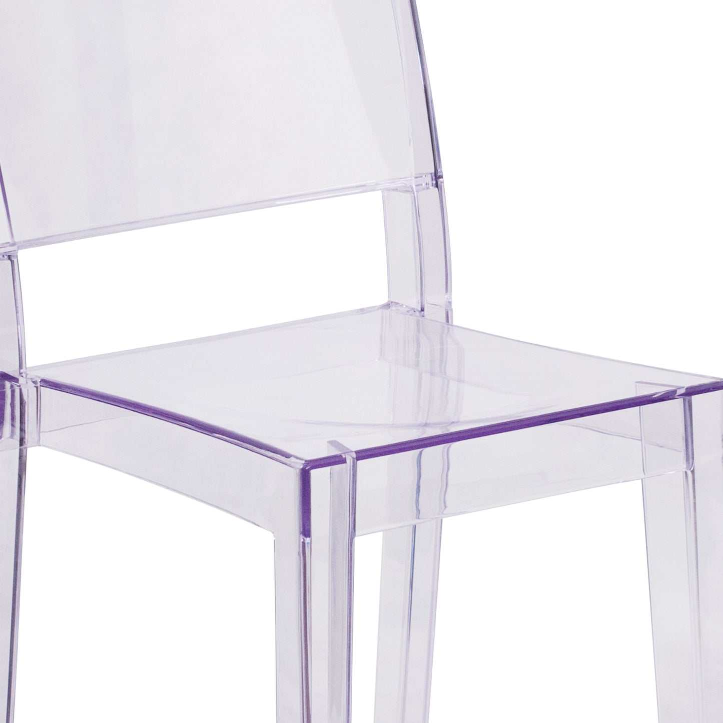 Clear Stacking Side Chair FH-121-APC-GG