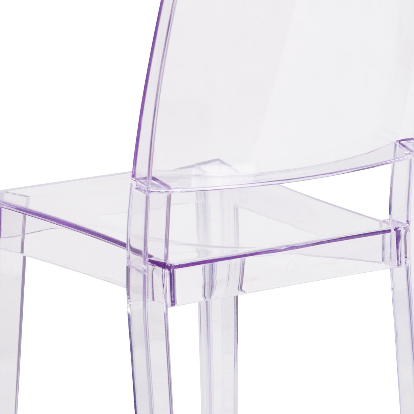 Clear Stacking Side Chair FH-121-APC-GG