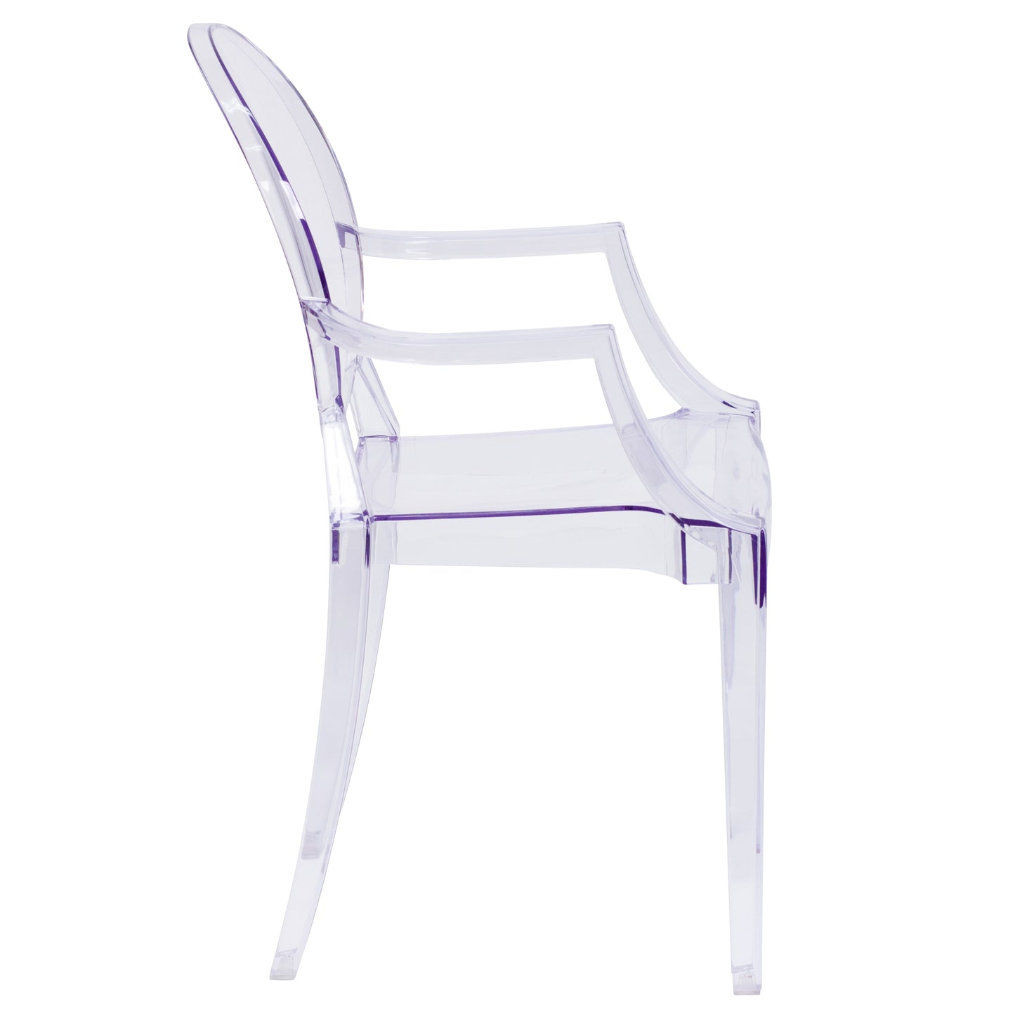 Clear Stacking Side Arm Chair FH-124-APC-CLR-GG