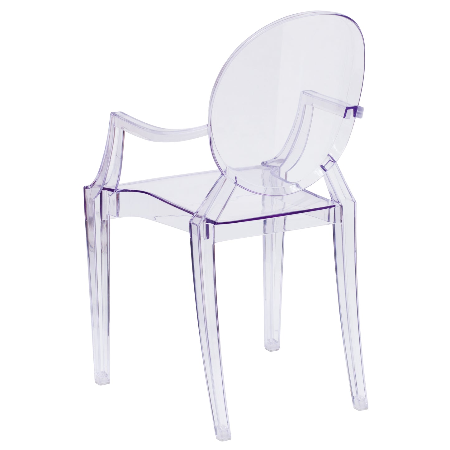 Clear Stacking Side Arm Chair FH-124-APC-CLR-GG