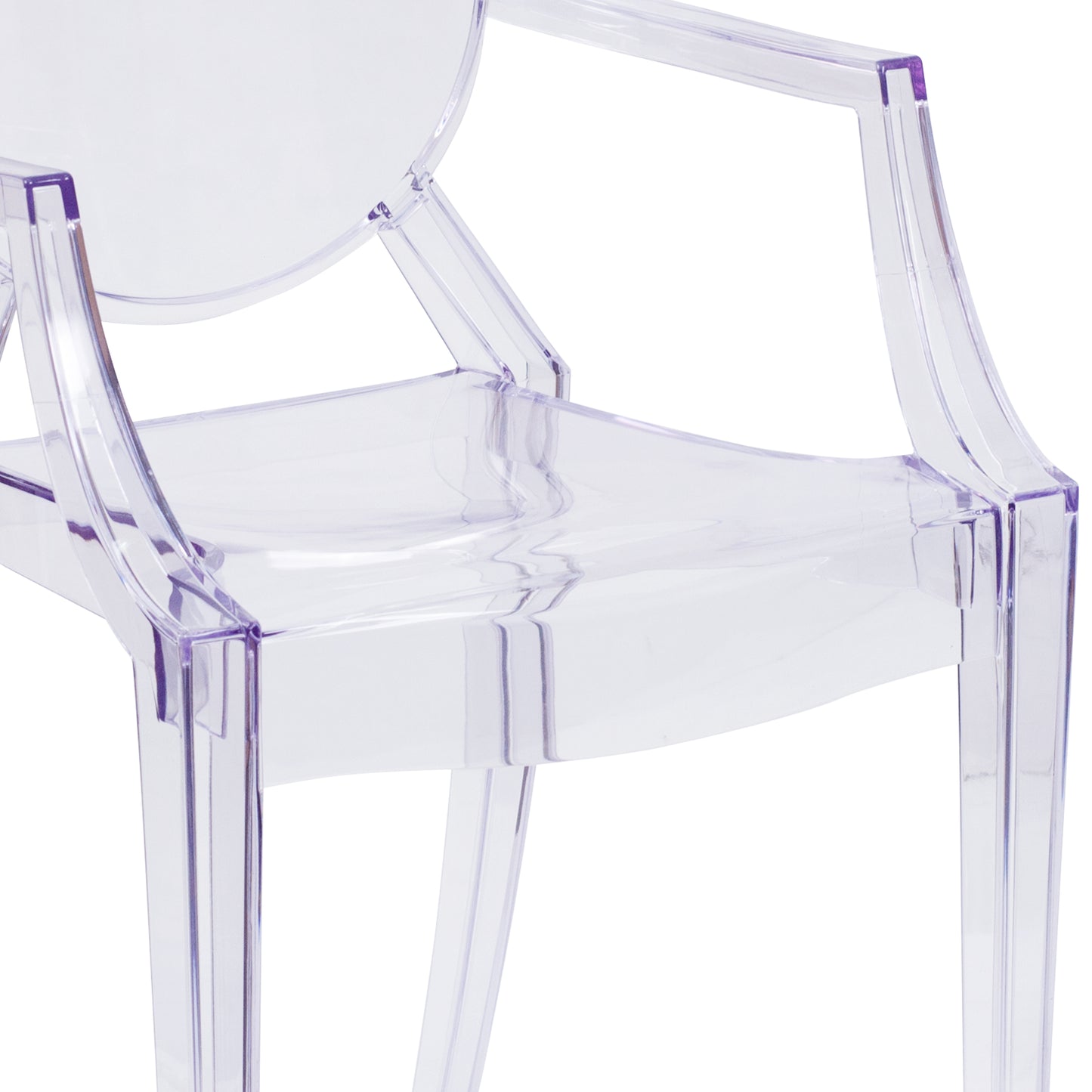 Clear Stacking Side Arm Chair FH-124-APC-CLR-GG