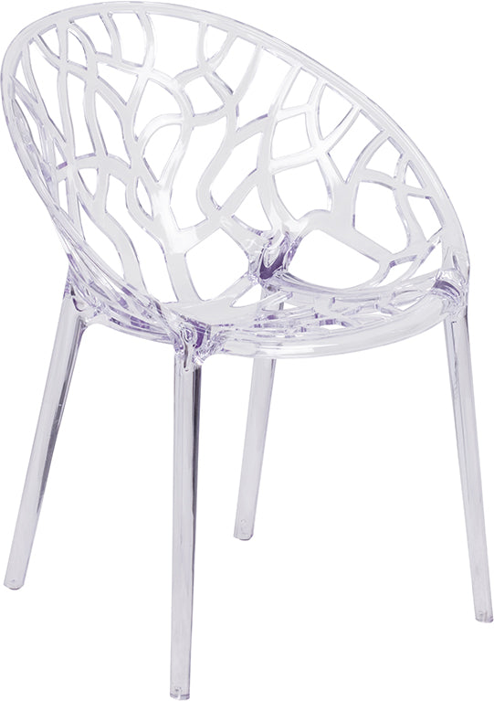 Clear Stacking Side Chair FH-156-APC-GG