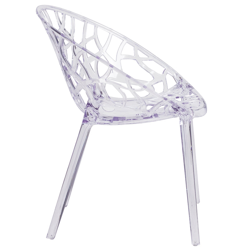 Clear Stacking Side Chair FH-156-APC-GG