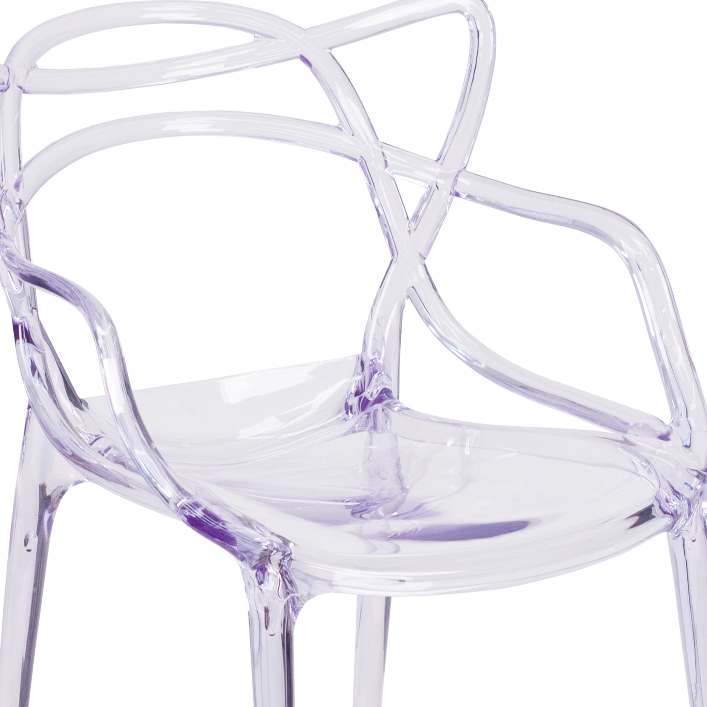 Clear Stacking Side Chair FH-173-APC-GG