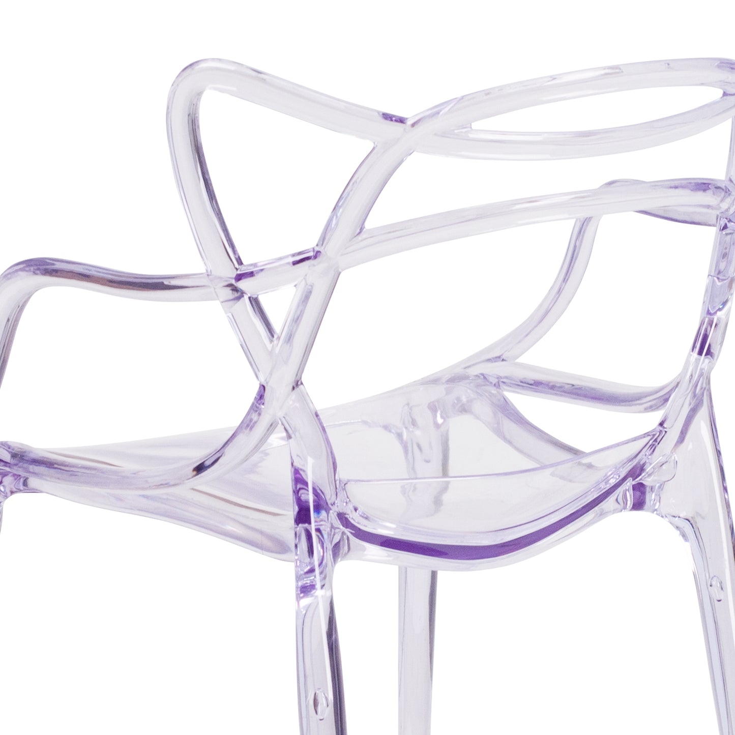 Clear Stacking Side Chair FH-173-APC-GG