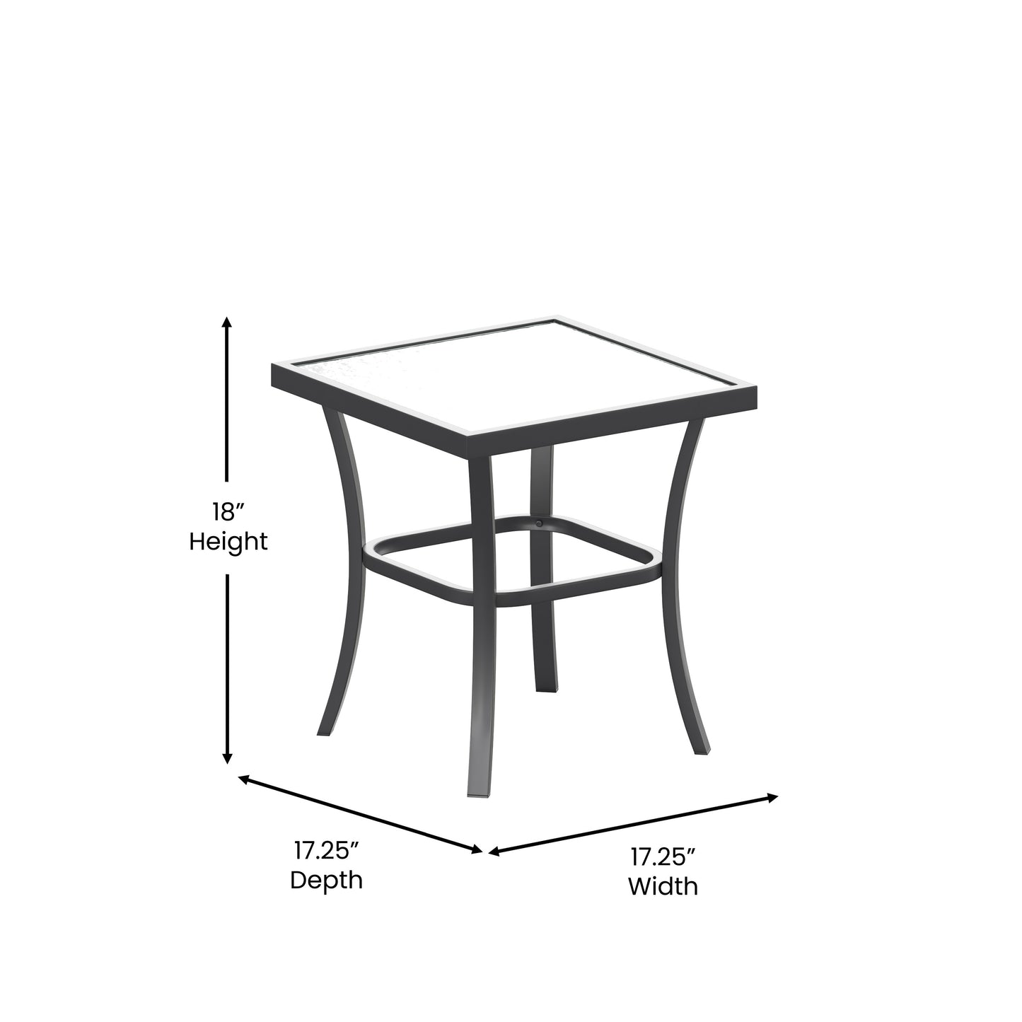 BK 3PC Rockers and Table Set FV-FSC-2315-BLK-GG