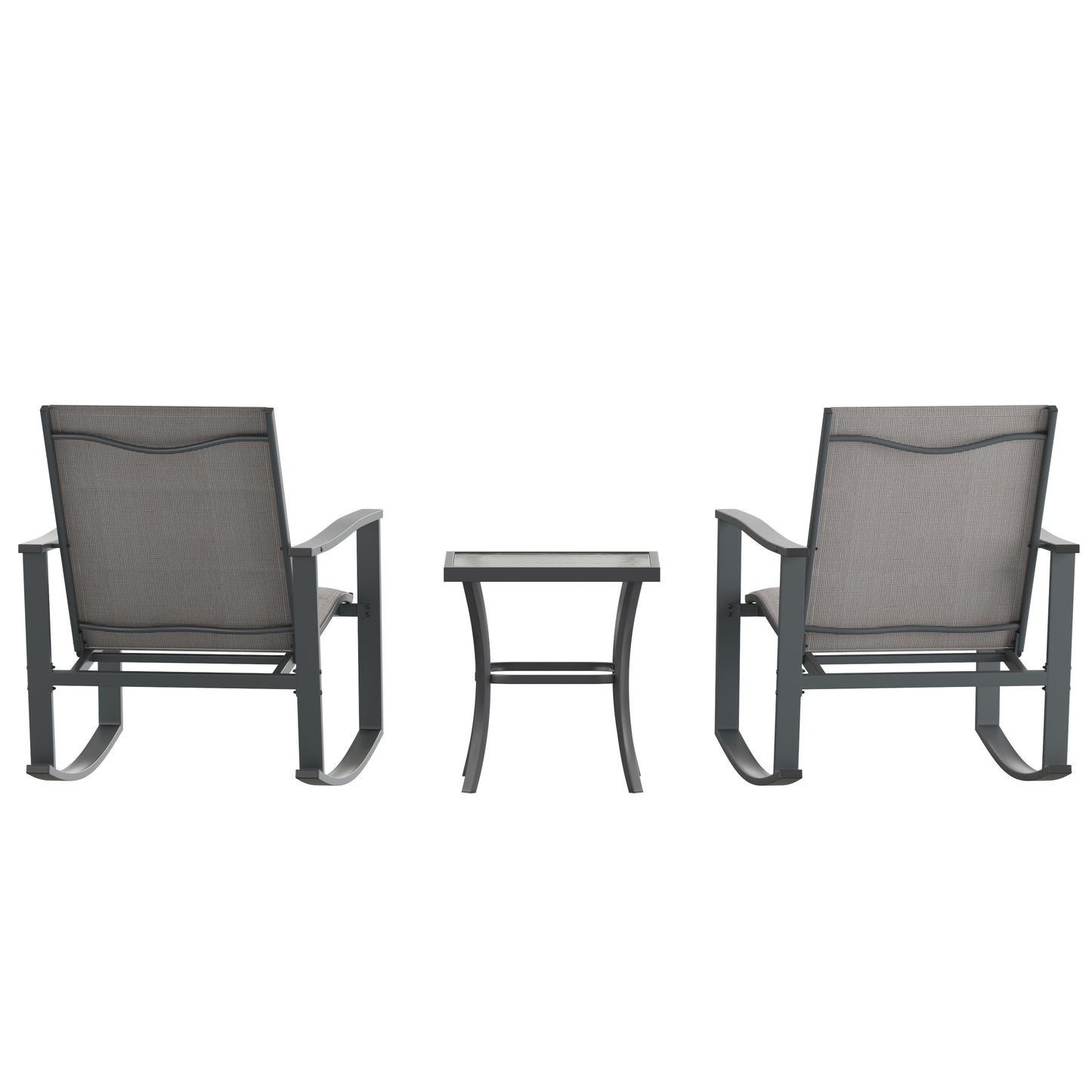 Gray 3PC Rockers and Table Set FV-FSC-2315-GRY-GG