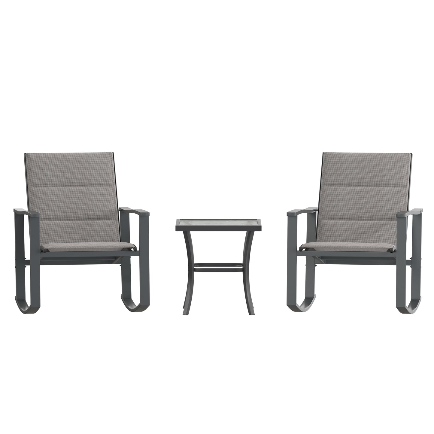 Gray 3PC Rockers and Table Set FV-FSC-2315-GRY-GG