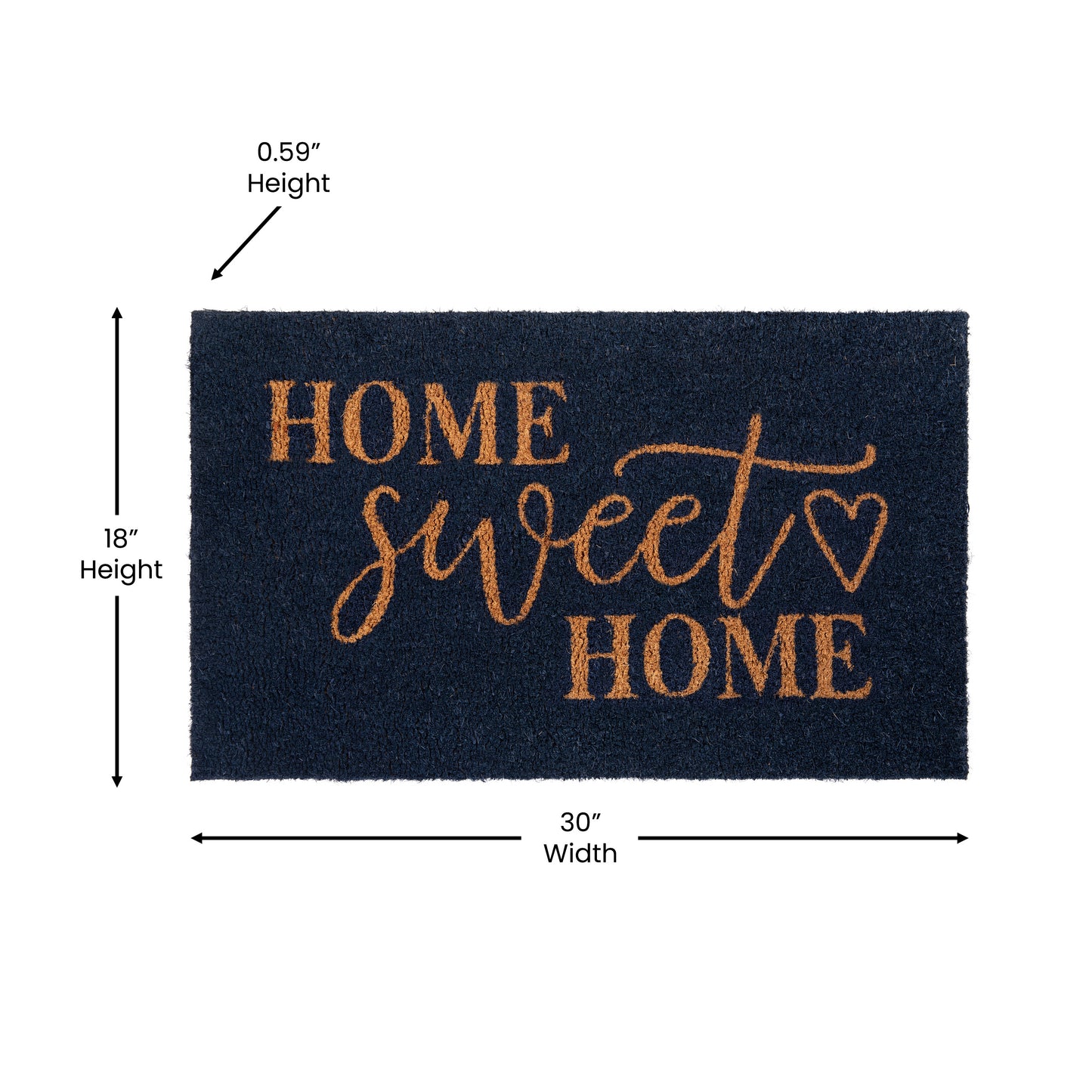 18x30 NVY Home Sweet Home Mat FW-FWGEN412-NAVNAT-GG