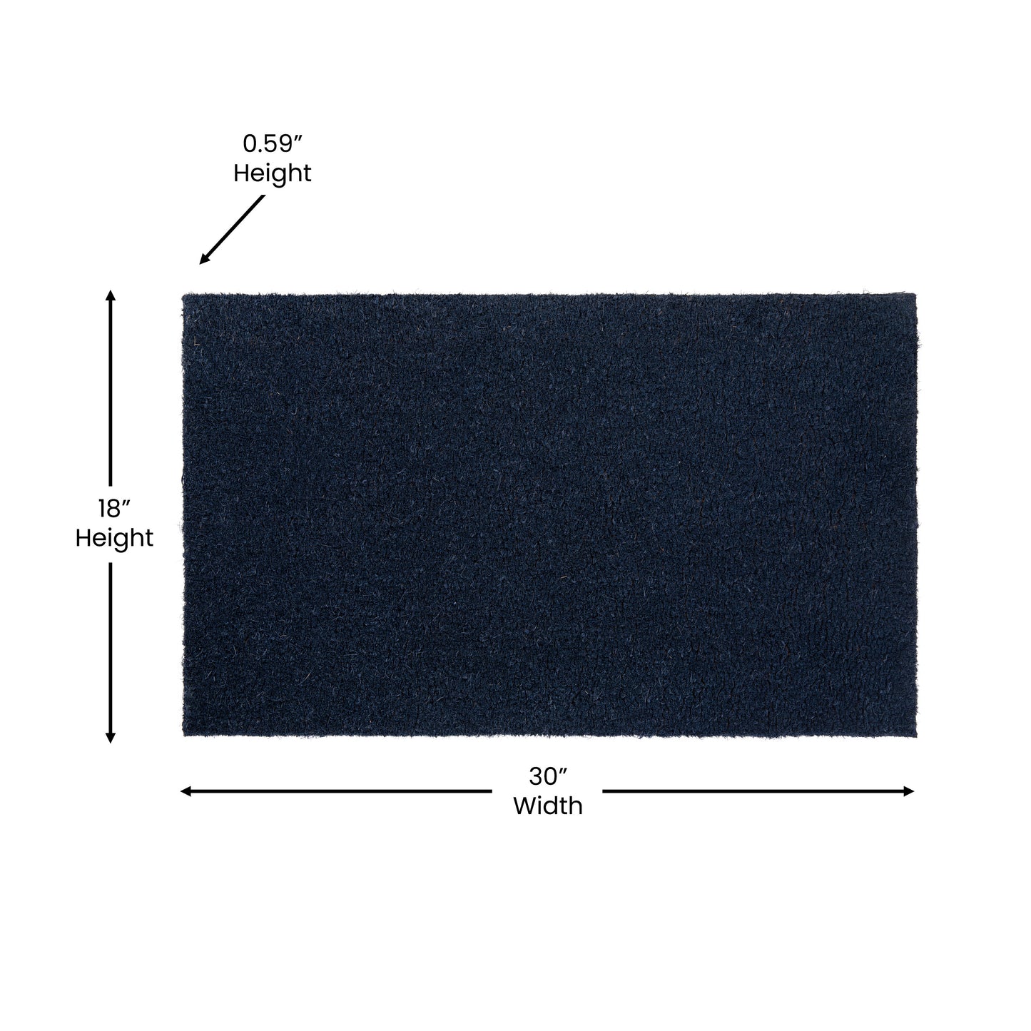 18x30 Navy Coir Doormat FW-FWGEN418-NVY-GG