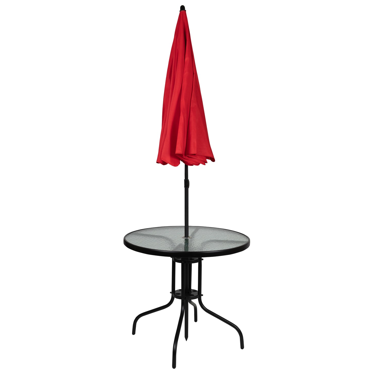 6PC Red Patio Set & Umbrella GM-202012-RD-GG