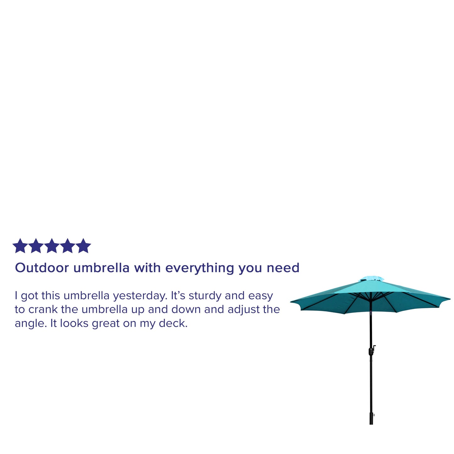 Teal 9 FT Round Patio Umbrella GM-402003-TL-GG