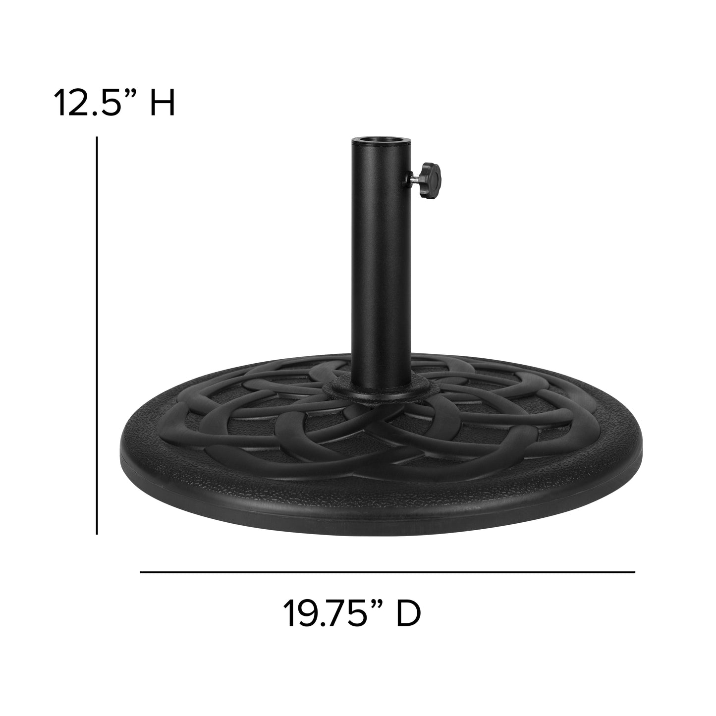 Black Cement Umbrella Base GM-UB19-BZ-GG