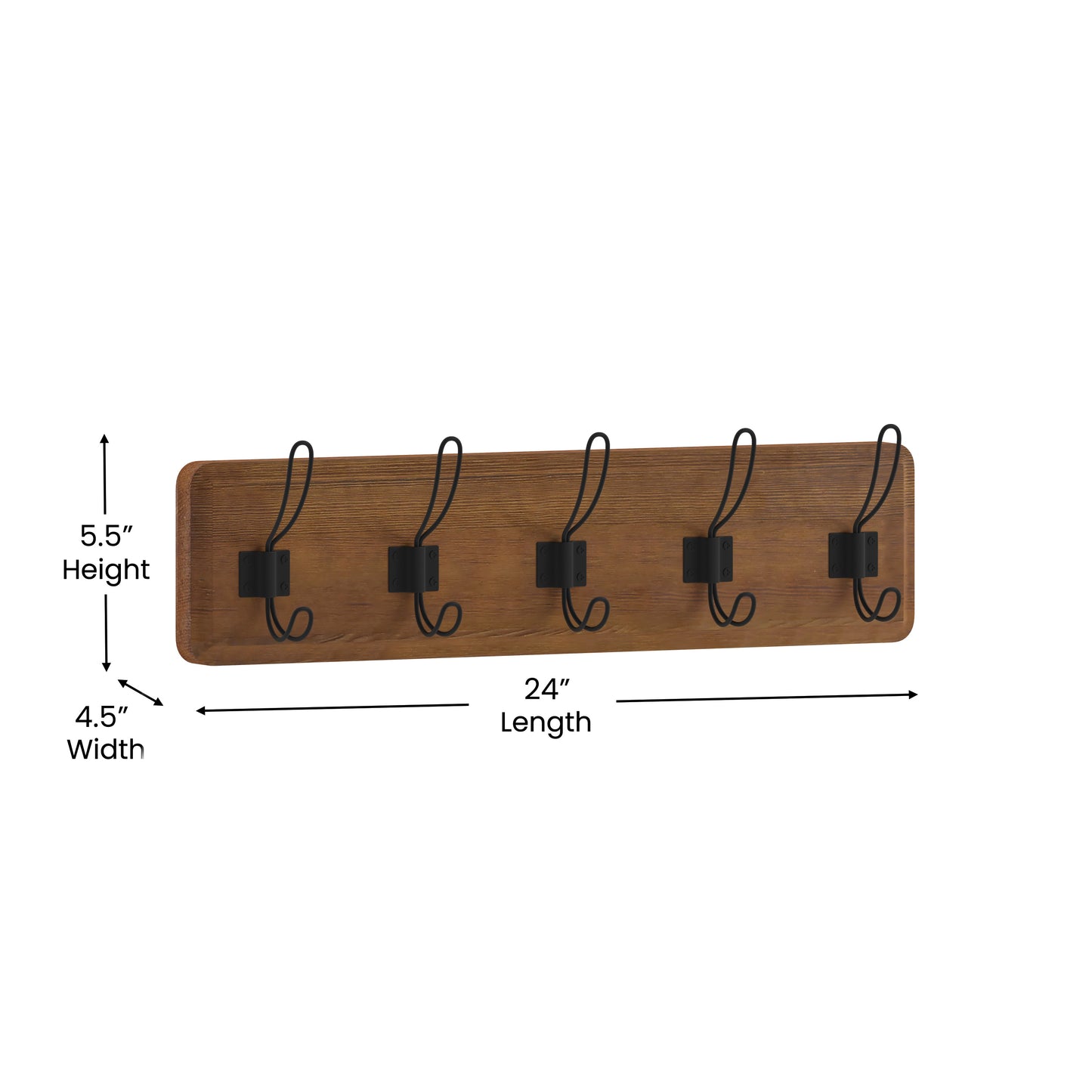 Classic Brown Wall Coat Rack HFKHD-GDI-CRE8-632315-GG