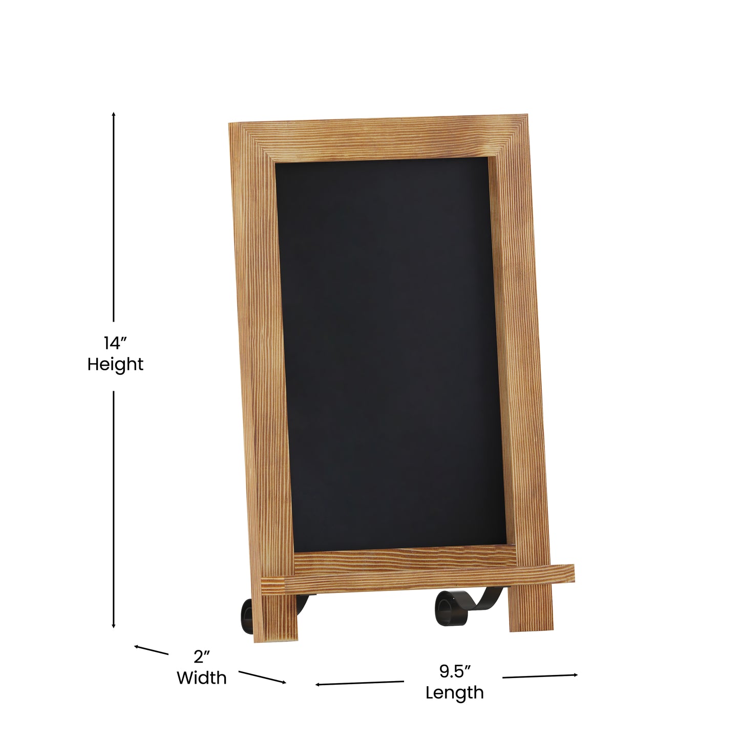 Torched Tabletop Chalkboard HFKHD-GDIS-CRE8-122315-GG