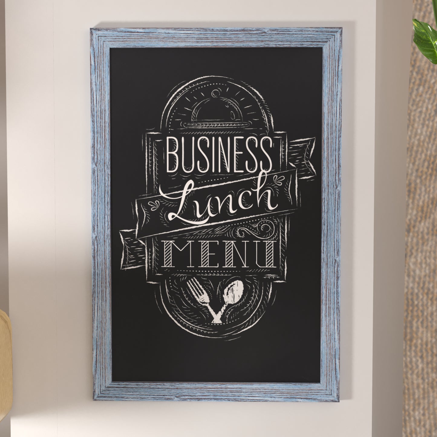 Rustic Blue Hanging Chalkboard HGWA-1GD-CRE8-072315-GG