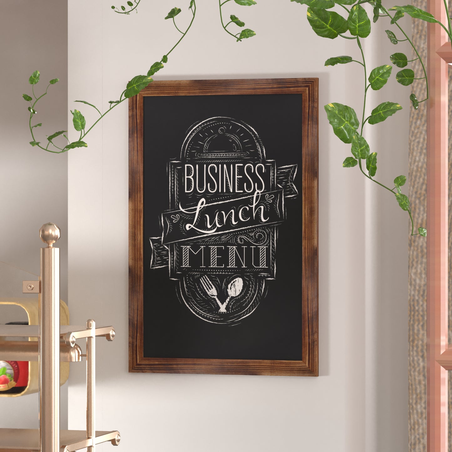 Torched Hanging Chalkboard HGWA-3GD-CRE8-791315-GG