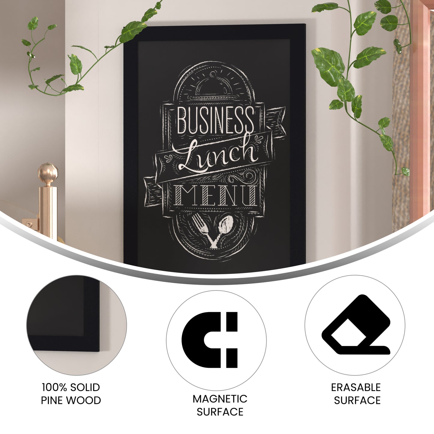 Black Hanging Chalkboard HGWA-4GD-CRE8-172315-GG