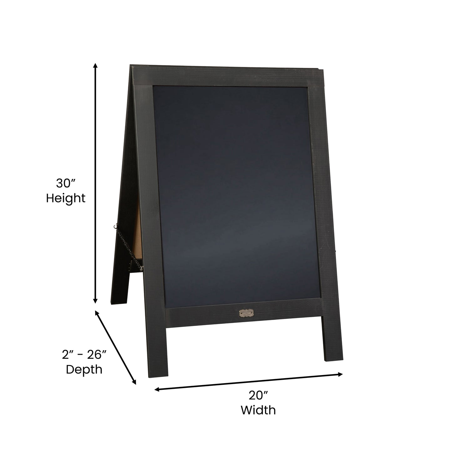 Black A-Frame Chalkboard HGWA-CB-3020-BLK-GG