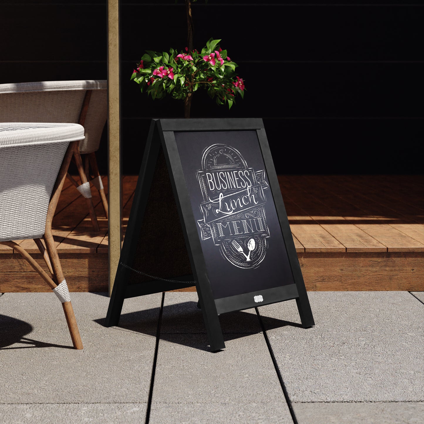 Black A-Frame Chalkboard HGWA-CB-3020-BLK-GG