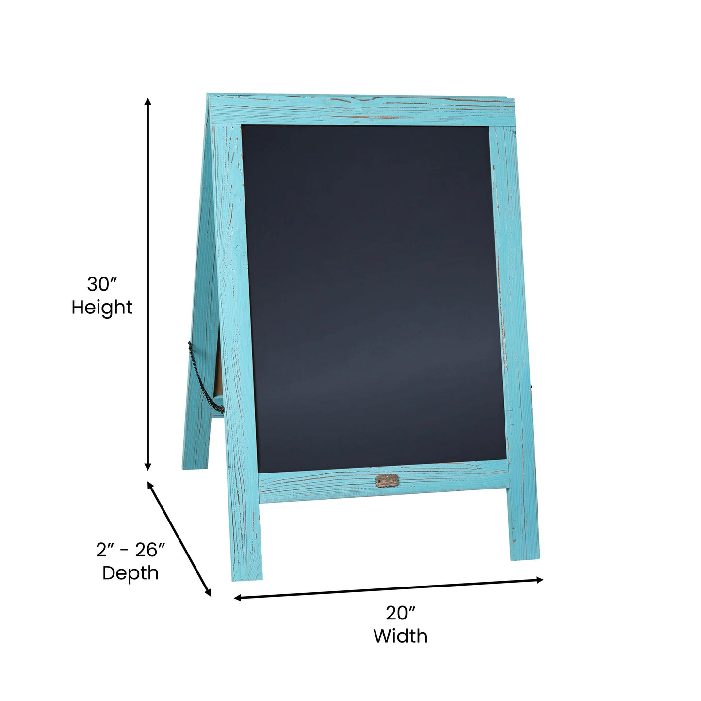 Robin Blue A-Frame Chalkboard HGWA-CB-3020-RBNBLU-GG