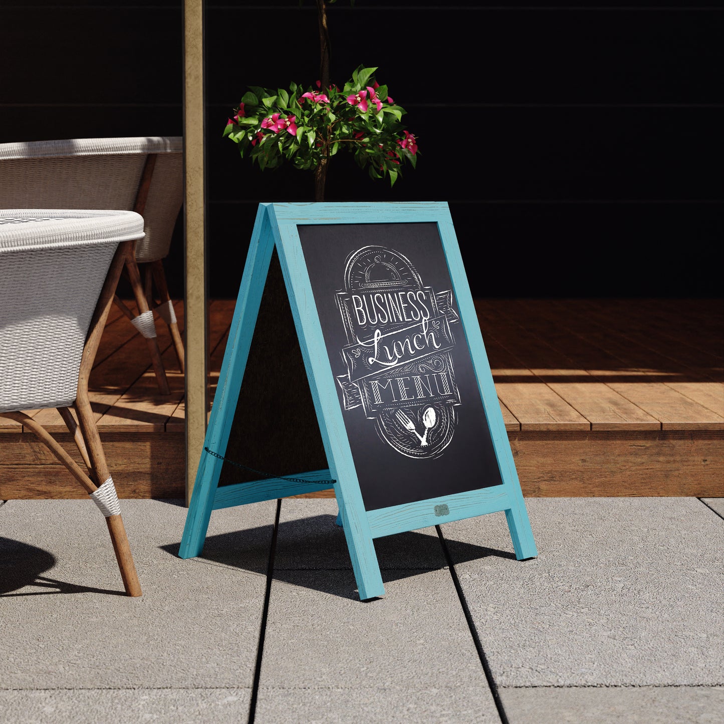 Robin Blue A-Frame Chalkboard HGWA-CB-3020-RBNBLU-GG