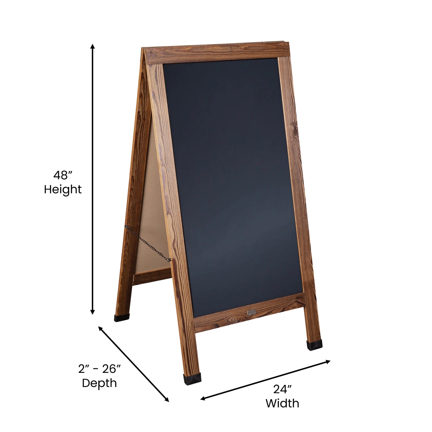 Torched BRN A-Frame Chalkboard HGWA-CB-4824-TORCH-GG