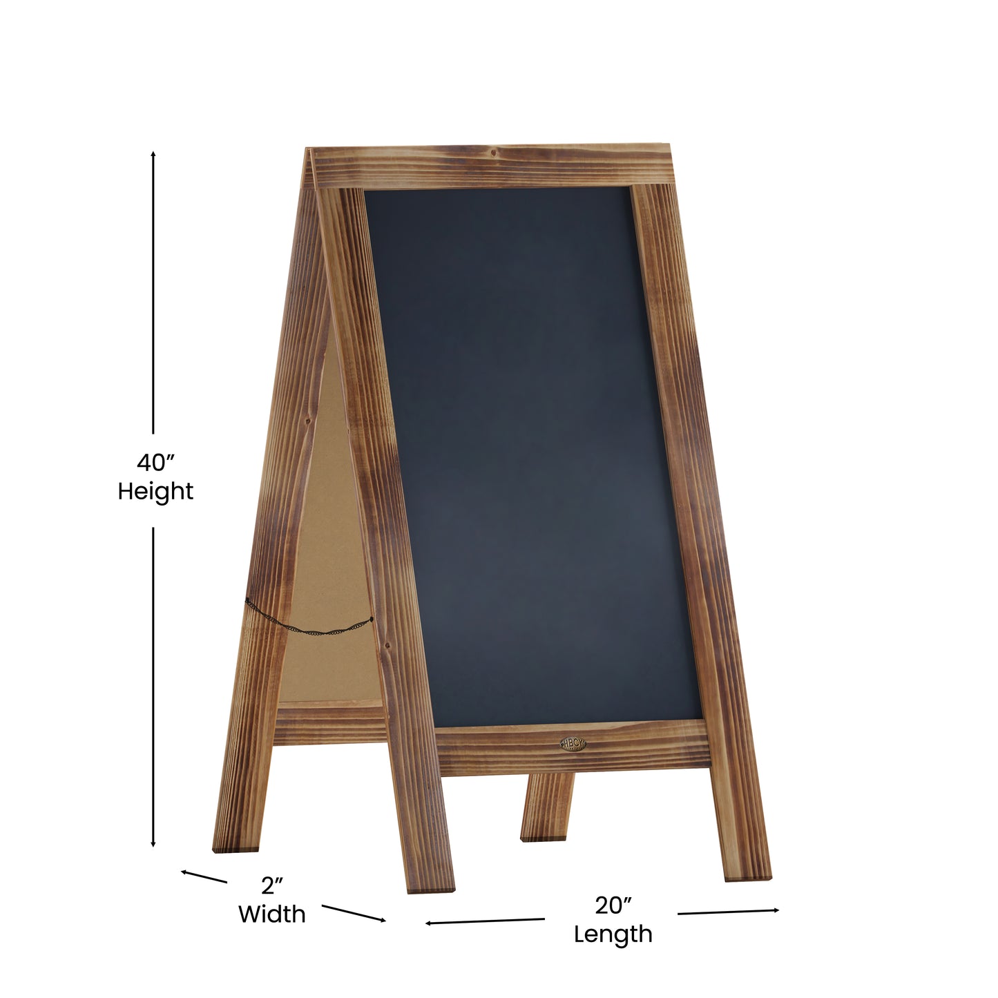 Brown A-Frame Chalkboard Set HGWA-GD1I-CRE8-942315-GG