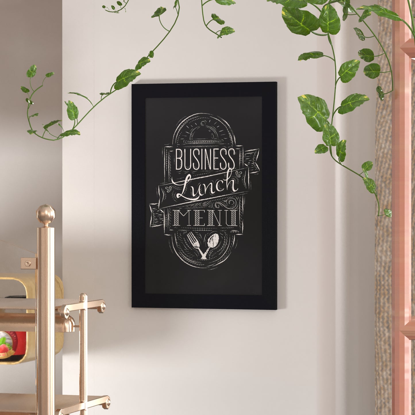 Black Hanging Chalkboard HGWA-GDI-CRE8-452315-GG