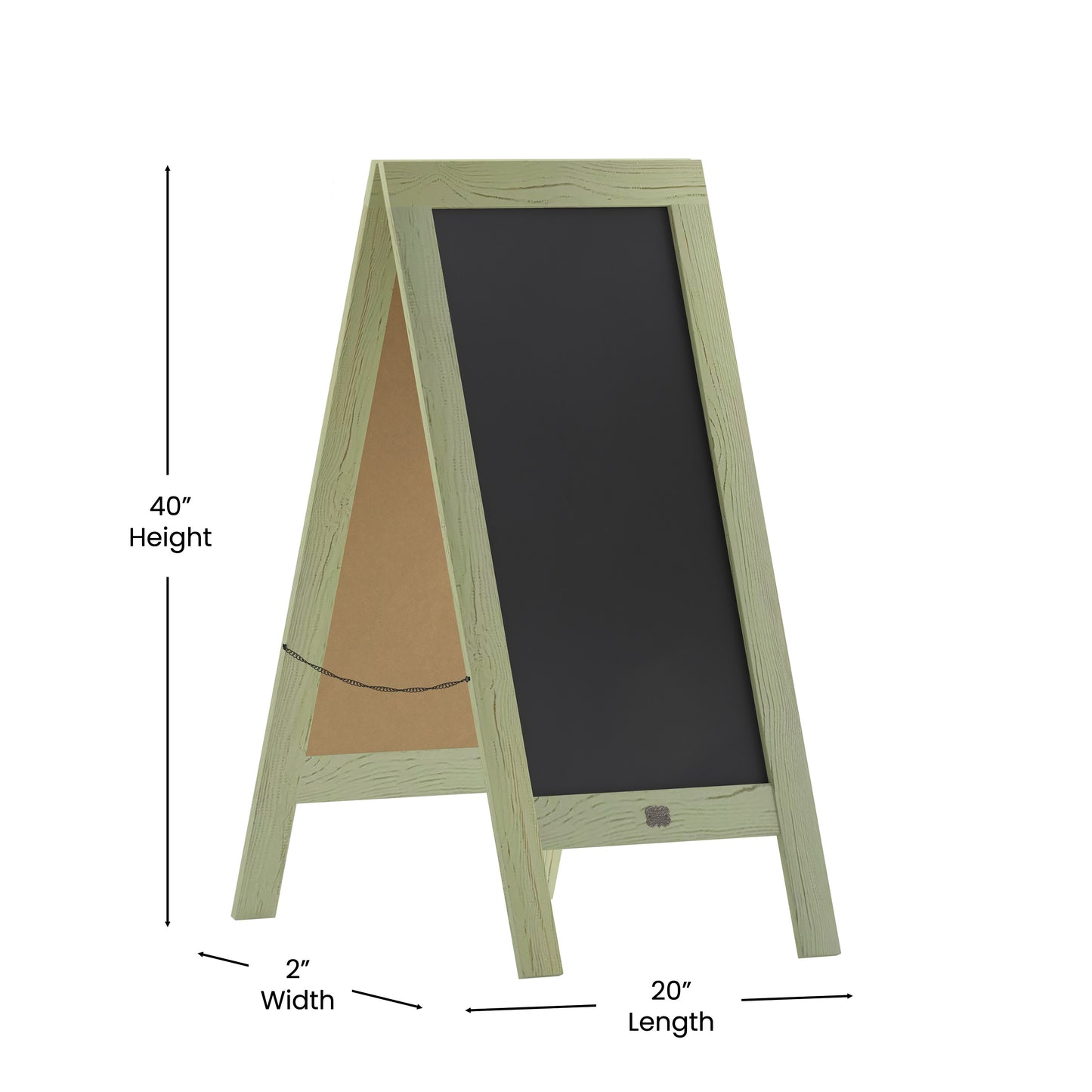 Green A-Frame Chalkboard HGWA-GDI-CRE8-554315-GG